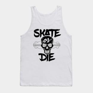 Skateboard And Skull Tank Top